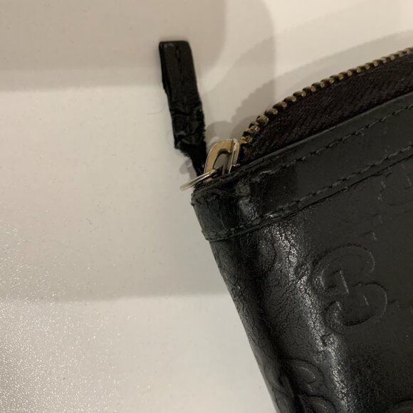 Gucci Black GG Sukey Zip Long Wallet Sku#84400 (gently used, zipper cracked) - Picture 9 of 9